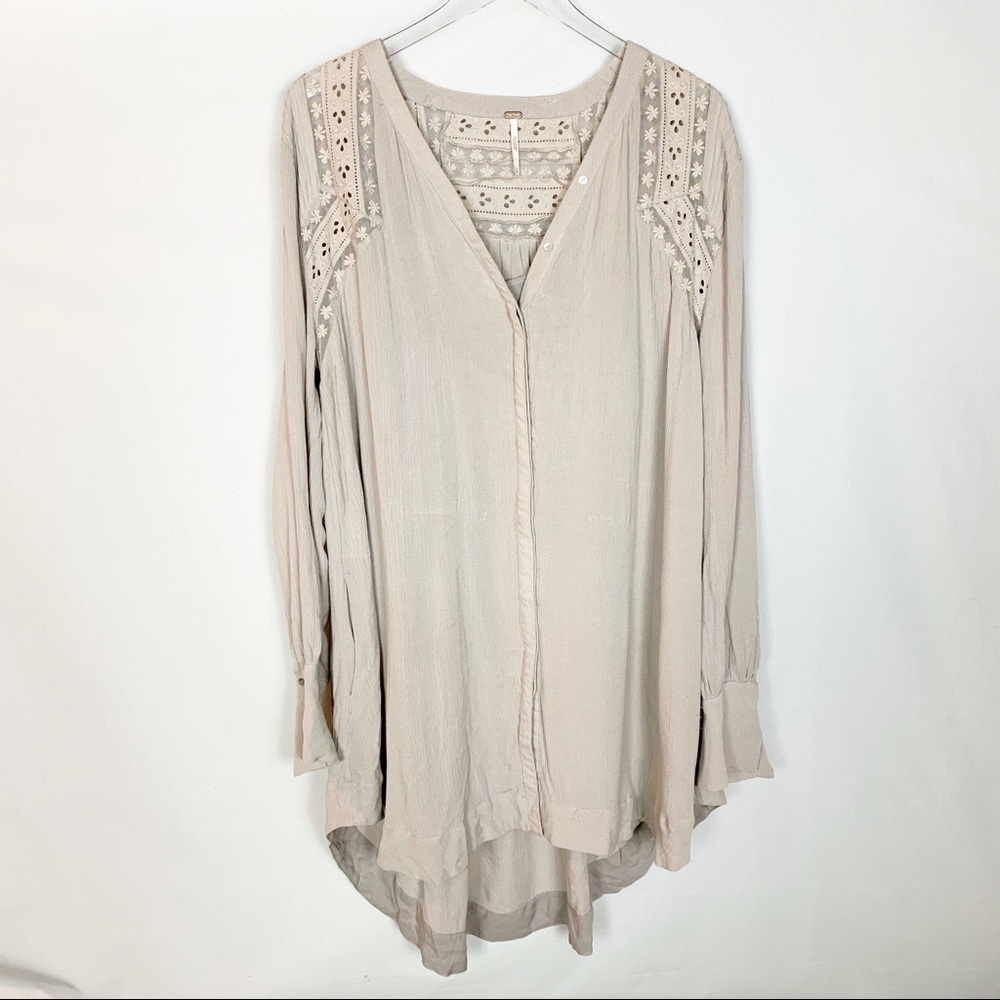 FREE PEOPLE | Courtney’s Victorian Shirt Dress - Picture 5 of 8